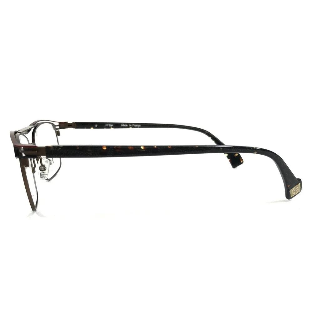 J. F. Rey Eyeglasses Frames JF2963 4390 Black Brown Red Rectangle 53-17-148
